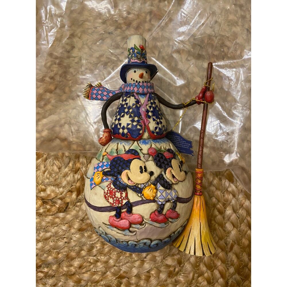 Disney - Jim Shore "Old Fashion Holiday" Mickey & Minnie Snowman